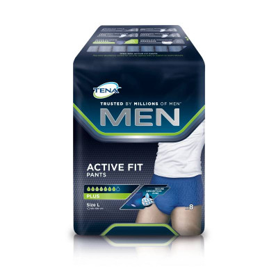 6079012 TENA Men Active Fit Cuecas Plus x8