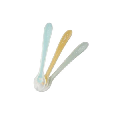 8424568522019 Saro Conjunto 3 Colheres de Silicone Azul +4M