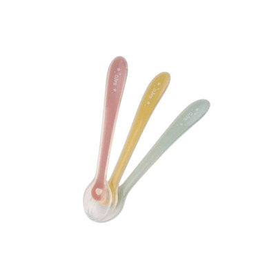 Saro Conjunto 3 Colheres de Silicone Rosa +4M