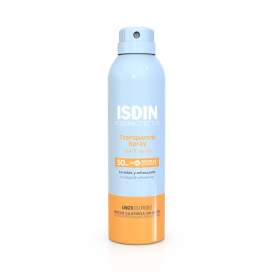Isdin Fotoprotector Transparent Spray Wet Skin FPS50 250ml | Farmácia d'Arrábida
