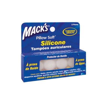 6765982 Mack's Tampão Silicone Adulto Branco 2 Pares