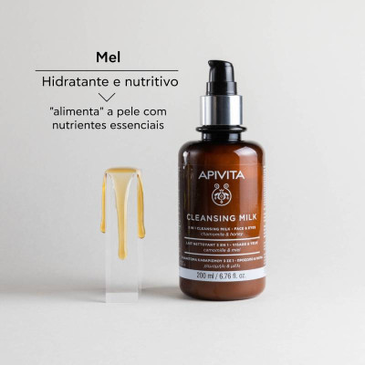 Apivita Leite de Limpeza Rosto & Olhos 200ml | Farmácia d'Arrábida