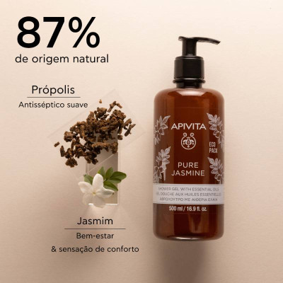 Apivita Gel De Banho Pure Jasmine Ecopack 500ml  | Farmácia d'Arrábida