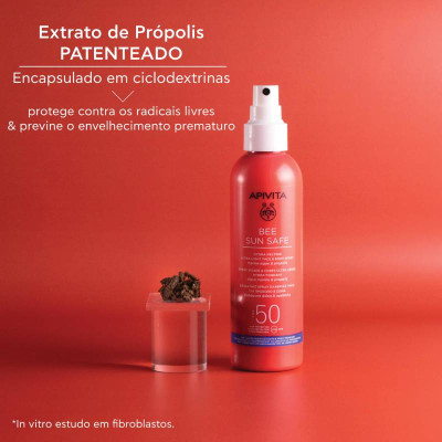 Apivita Bee Sun Safe Spray Hidra Ultraligeiro Rosto e Corpo SPF50 200ml | Farmácia d'Arrábida