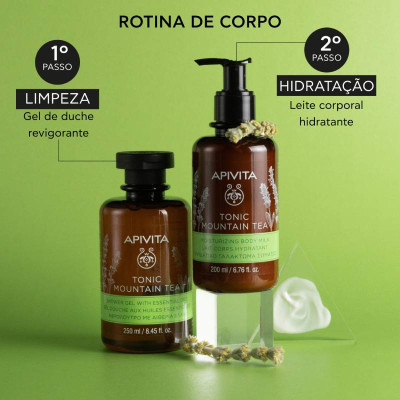 Apivita Tonic Mountain Tea Leite Hidratante Corporal 200ml | Farmácia d'Arrábida