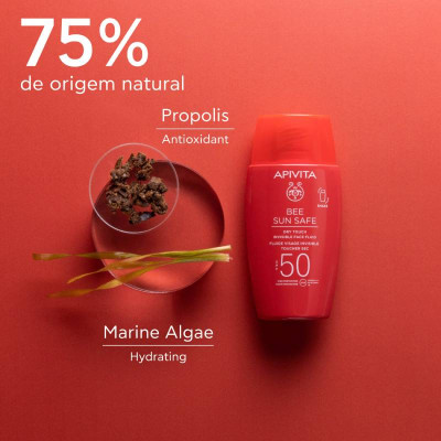 Apivita Bee Sun Fluido Invisível de Toque Seco SPF50 50ml | Farmácia d'Arrábida