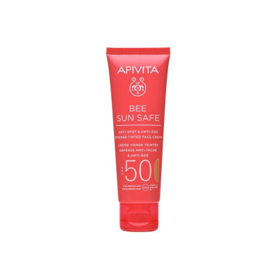 6633602 Apivita Bee Sun Safe Creme Defesa Antimanchas & Antienvelhecimento SPF50 Com Cor 50ml