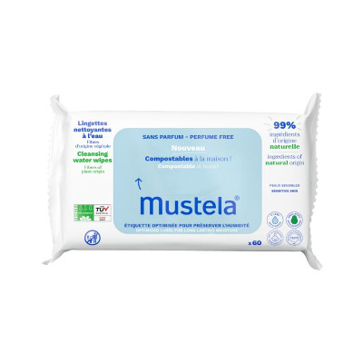 7453456  Mustela Bebé Toalhetes de Limpeza Sem Perfume Pack 6