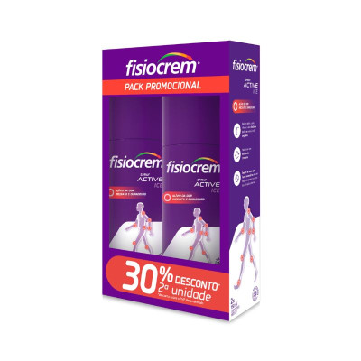7496570 Fisiocrem Spray Active Ice 150mL x2 Desconto 30% 2ª Unidade