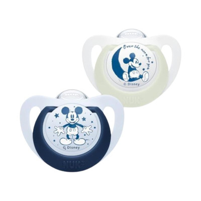 7295063 Nuk Star Day&Night Mickey Chupeta Silicone 6-18M