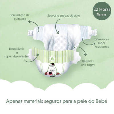 Muumi Baby Big Pack Fraldas T6 12-24Kg x54