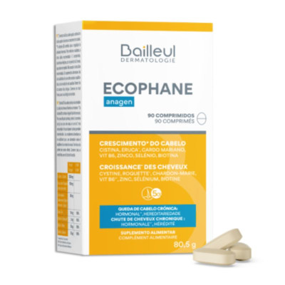 7400283 Ecophane Anagen 90 Comprimidos – Suplemento para Crescimento do Cabelo Crónico