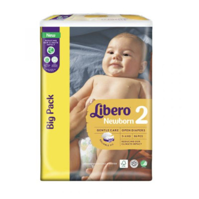 7265512 Libero Newborn 2 3-6Kg 86Uni.