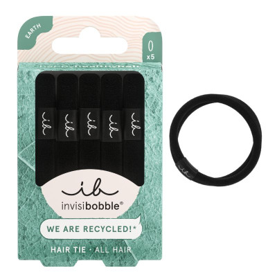 7500983 Invisibobble Invisibobble Ecotie Elásticos Cabelo Black X5