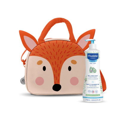 6056887 Mustela Bebé Gel Lavante Suave 750ml + Lancheira Raposa