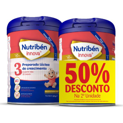 6284174 Nutribén Innova 3 Leite Crescimento +12M 2x800g