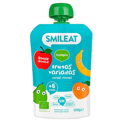Smileat Bio Saqueta Frutas Variadas +6M 100g