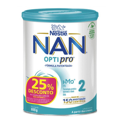 7397976 Nan Optipro 2 Leite 800g +6M 25% Desconto
