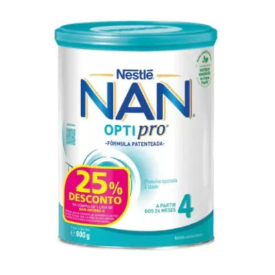 7248906 NAN Optipro 4 Leite +24M 800g 25% Desconto