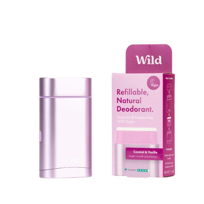 5065003990531 Wild Desodorizante Natural Caixa e Recarga Coco e Baunilha 40g