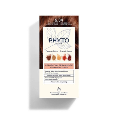 6269175 Phyto Phytocolor Coloração 6.34 Louro Escuro Dourado Acobreado
