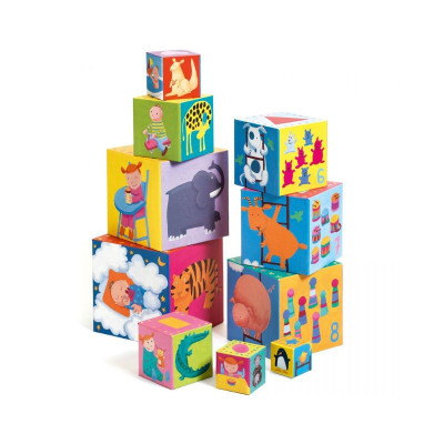 3070900085039 Djeco Cubos para Empilhar Divertidos