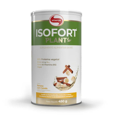 7898665432990 Vitafor Isofort Plant Sabor Banana com Canela 450g