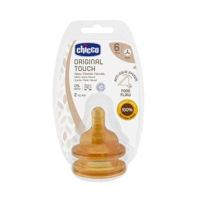 6347005 Chicco Original Touch Tetinas Látex Fluxo Papa 6M+