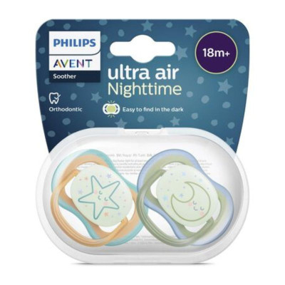 7494104 Philips Avent Ultra Air Nighttime Chupetas +18M