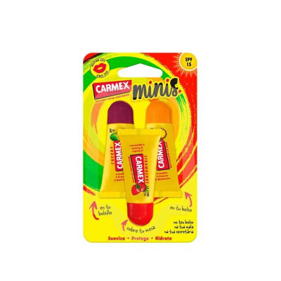 7265462 Carmex Minis Tubo Hidratante Labial SP15 3x5g