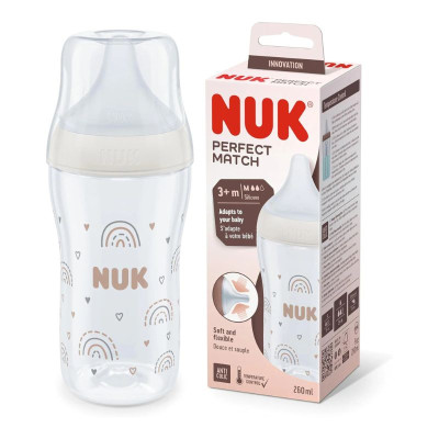7305342 Nuk Perfect Match Biberão Silicone +3M 260ml