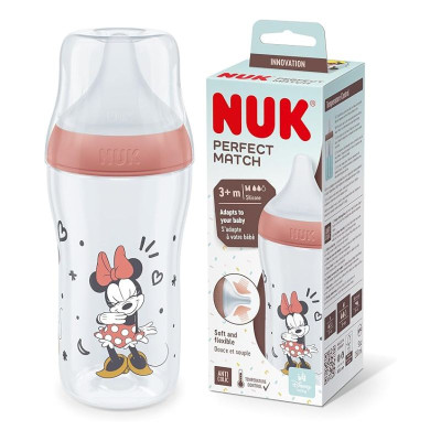 7306068 Nuk Perfect Match Biberão Minnie Silicone +3M 260ml