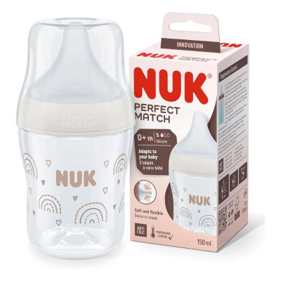 7305334 Nuk Perfect Match Biberão Silicone Neutro +0M 150ml