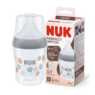 7486415 Nuk Perfect Match Biberão Silicone Balões +0M 150ml