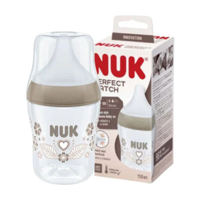7305441 Nuk Perfect Match Biberão Silicone Bege +0M 150ml