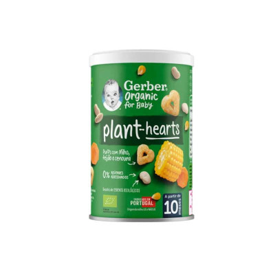 Gerber Organic NutriPuffs Milho, Feijão e Cenoura +10M 35g