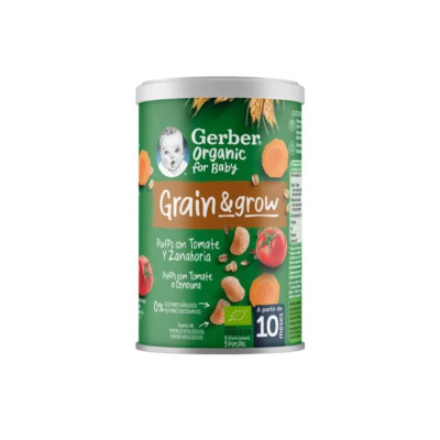 8445291345096 Gerber Organic NutriPuffs Tomate e Cenoura +10M 35g