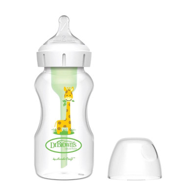 0072239328781 Dr. Brown's Options+ Anti-colic Biberão Boca Larga Girafa +3M 270ml