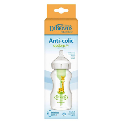 72239328781 Dr. Brown's Options+ Anti-colic Biberão Boca Larga Girafa +3M 270ml