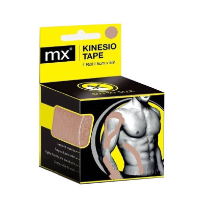 7307595 MX Health Fita Kinesio Bege 5cmx5m