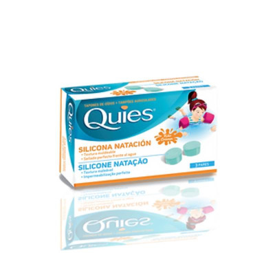 6780817 Quies Tampões Auriculares Silicone Natação Criança 3 Pares