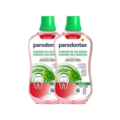 7094136 Parodontax Elixir Cuidado das Gengivas Herbal 2x500ml 30%Desc 2ªUnidade