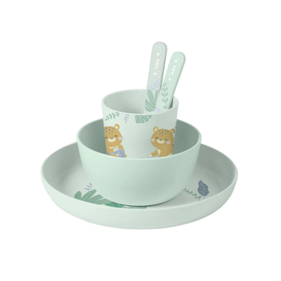 Saro Louça 5 Peças Jungle Cheetahs Verde | Farmácia d'Arrábida