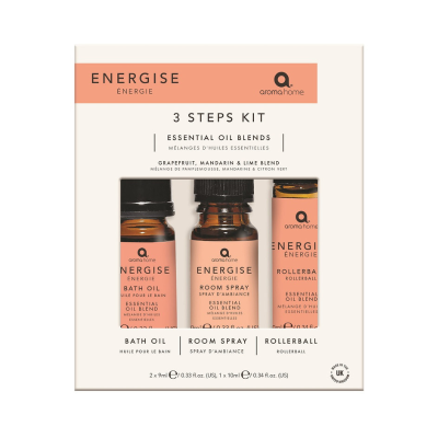 5056223127029 Aroma Home Energise 3 Steps Kit Óleos Essencias