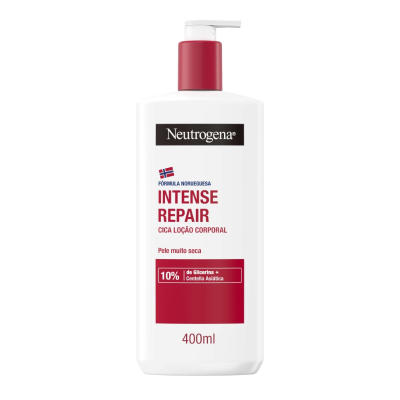 6890780 Neutrogena Corpo Reparação Intensa Loção CICA Pele Seca 400ml