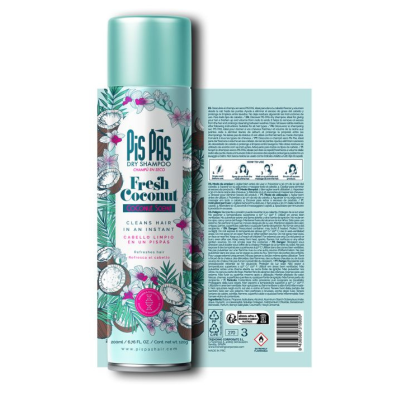 Pis Pás Champô Seco Fresh Coconut 200ml | Farmácia d'Arrábida