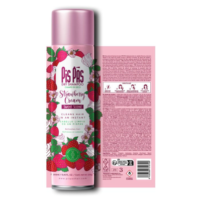 Pis Pás Champô Seco Strawberry Cream 200ml | Farmácia d'Arrábida