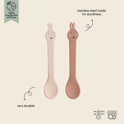 Trixie Baby Conjunto Colheres Silicone Mrs. Rabbit | Farmácia d'Arrábida