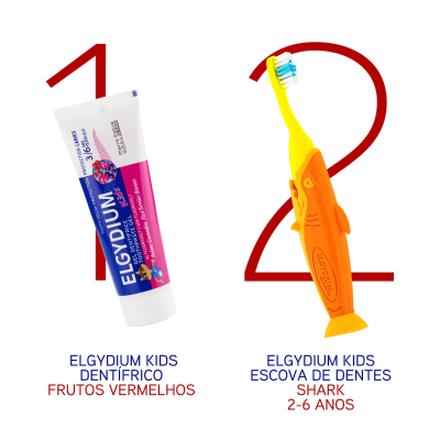 Elgydium Kids Shark Escova de Dentes Criança 2-6Anos | Farmácia d'Arrábida