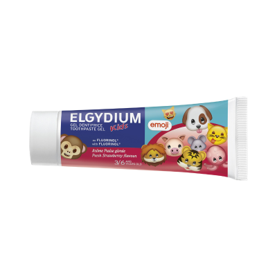 7115113 Elgydium Kids Emoji Morango Gel Dentífrico 3-6Anos 50ml